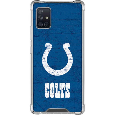 NFL Indianapolis Colts Distressed Galaxy A51 5G Clear Case