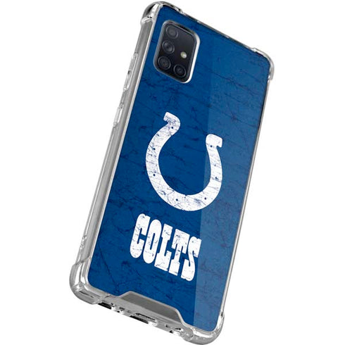 NFL Indianapolis Colts Distressed Galaxy A51 5G Clear Case