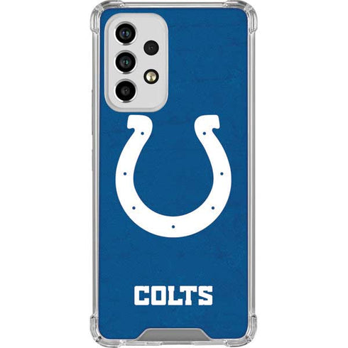 NFL Indianapolis Colts Distressed Galaxy A53 5G Clear Case