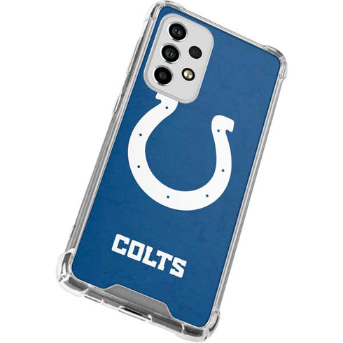 NFL Indianapolis Colts Distressed Galaxy A53 5G Clear Case