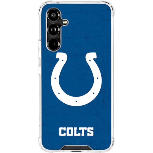 NFL Indianapolis Colts Distressed Galaxy A54 5G Clear Case