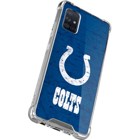 NFL Indianapolis Colts Distressed Galaxy A71 5G Clear Case