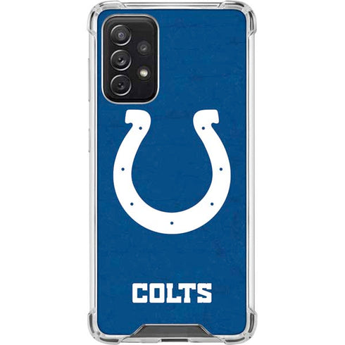 NFL Indianapolis Colts Distressed Galaxy A72 5G Clear Case