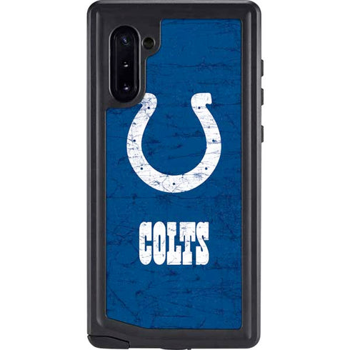 NFL Indianapolis Colts Distressed Galaxy Note 10 Waterproof Case
