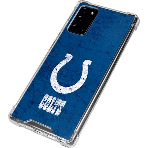 NFL Indianapolis Colts Distressed Galaxy Note20 5G Clear Case