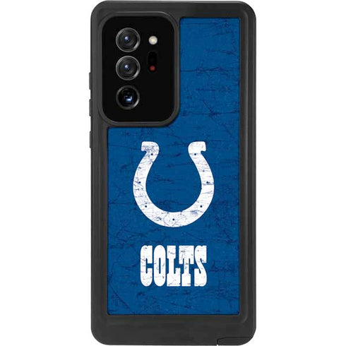 NFL Indianapolis Colts Distressed Galaxy Note20 Ultra 5G Waterproof Case