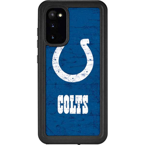 NFL Indianapolis Colts Distressed Galaxy S20 Waterproof Case