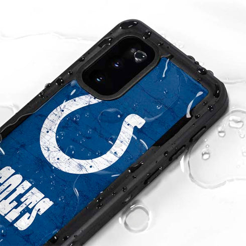 NFL Indianapolis Colts Distressed Galaxy S20 Waterproof Case