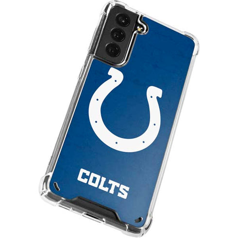 NFL Indianapolis Colts Distressed Galaxy S21 Plus 5G Clear Case