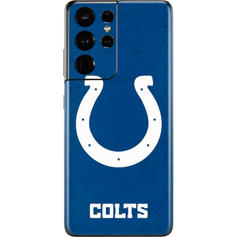 NFL Indianapolis Colts Distressed Galaxy S21 Ultra 5G Skin