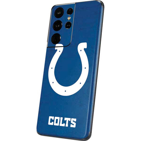 NFL Indianapolis Colts Distressed Galaxy S21 Ultra 5G Skin