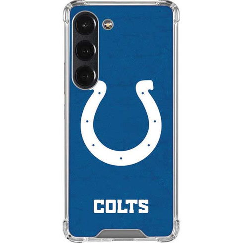 NFL Indianapolis Colts Distressed Galaxy S23 Clear Case