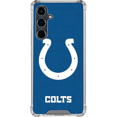 NFL Indianapolis Colts Distressed Galaxy S23 FE Clear Case