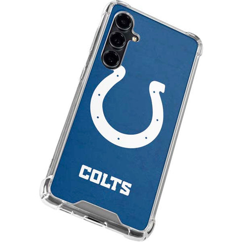 NFL Indianapolis Colts Distressed Galaxy S23 FE Clear Case