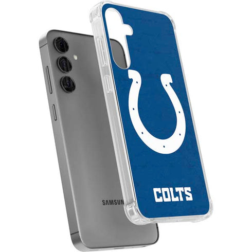 NFL Indianapolis Colts Distressed Galaxy S24 Plus Clear Case