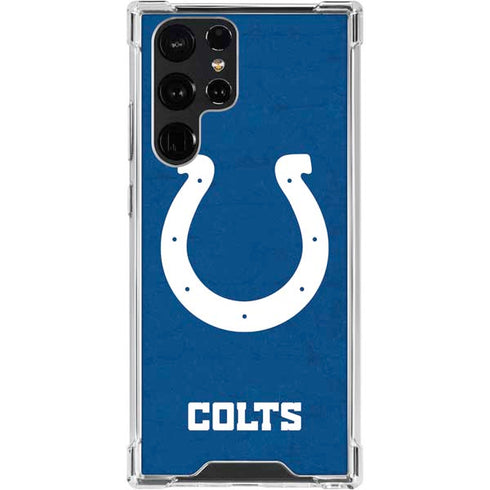 NFL Indianapolis Colts Distressed Galaxy S24 Ultra Clear Case