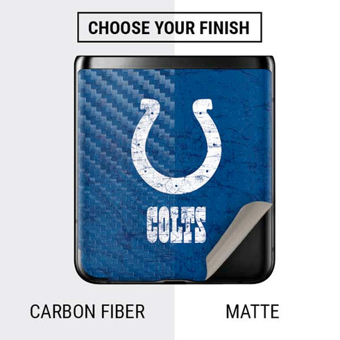 NFL Indianapolis Colts Distressed Galaxy Z Flip Skin
