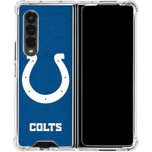 NFL Indianapolis Colts Distressed Galaxy Z Fold4 5G Clear Case