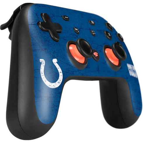 NFL Indianapolis Colts Distressed Google Stadia Controller Skin