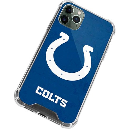 NFL Indianapolis Colts Distressed iPhone 11 Pro Max Clear Case
