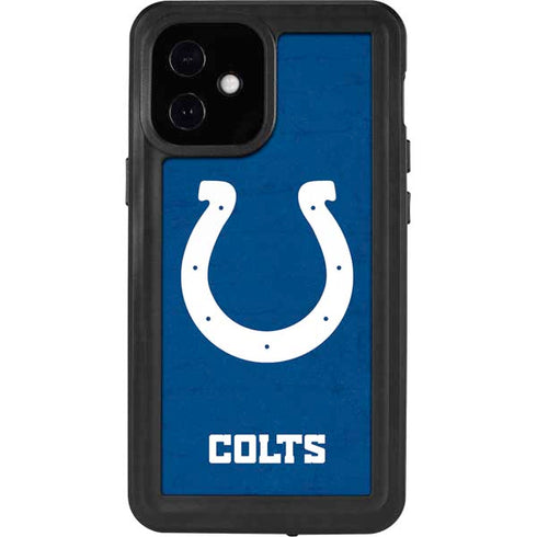 NFL Indianapolis Colts Distressed iPhone 12 Mini Waterproof Case