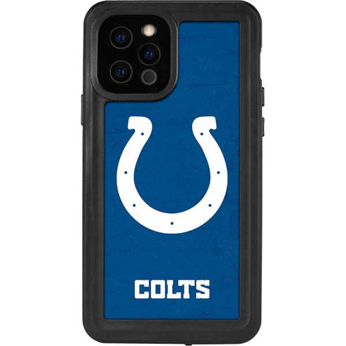 NFL Indianapolis Colts Distressed iPhone 12 Pro Waterproof Case