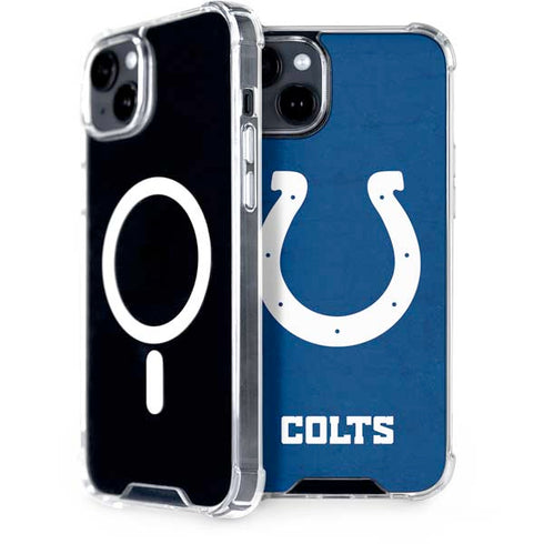 NFL Indianapolis Colts Distressed iPhone 15 Plus MagSafe Case