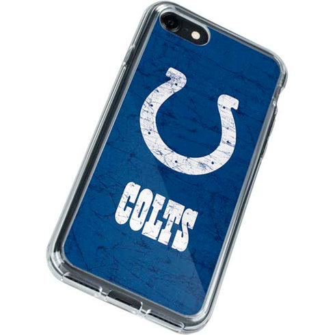 NFL Indianapolis Colts Distressed iPhone SE (2nd & 3rd Gen) Clear Case