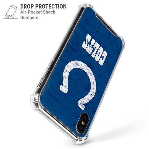 NFL Indianapolis Colts Distressed iPhone X/XS Clear Case