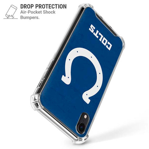 NFL Indianapolis Colts Distressed iPhone XR Clear Case