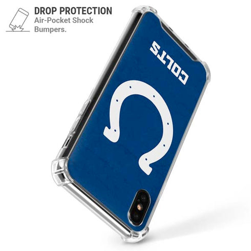 NFL Indianapolis Colts Distressed iPhone XS Max Clear Case