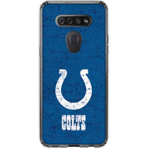 NFL Indianapolis Colts Distressed LG K51/Q51 Clear Case