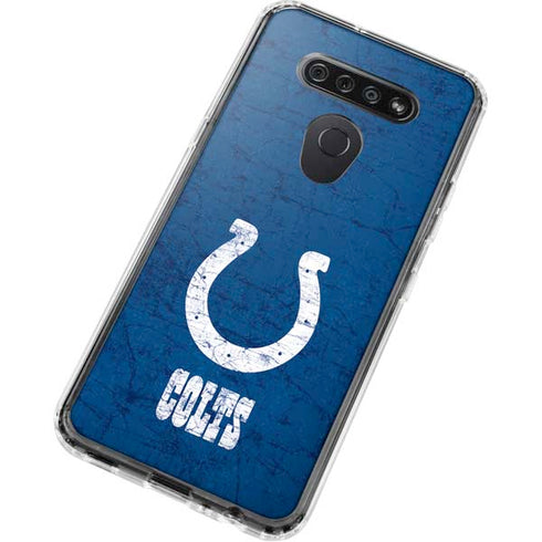 NFL Indianapolis Colts Distressed LG K51/Q51 Clear Case