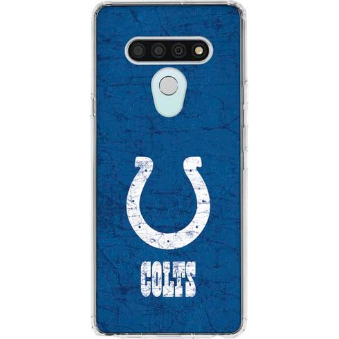 NFL Indianapolis Colts Distressed LG Stylo 6 Clear Case