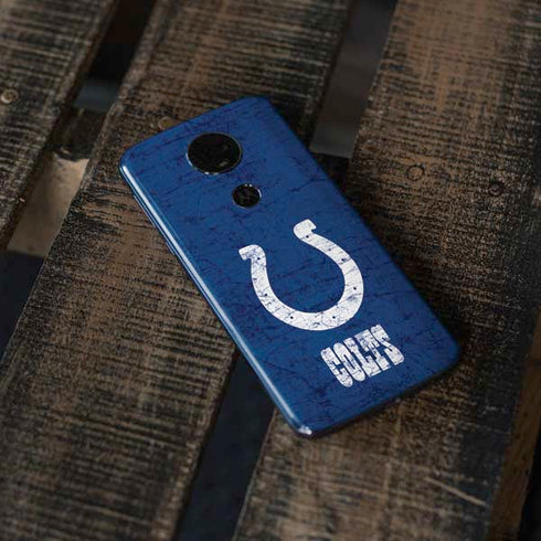 NFL Indianapolis Colts Distressed Moto E5 Plus Skin