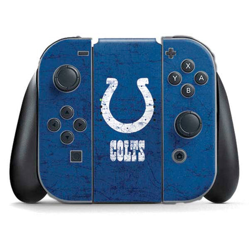 NFL Indianapolis Colts Distressed Nintendo Switch (2017-2021) Joy-Con Controller Skin