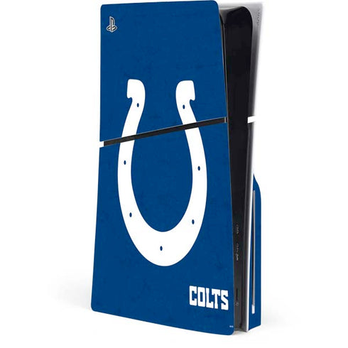 NFL Indianapolis Colts Distressed PS5 Slim Disk Console Skin