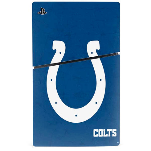 NFL Indianapolis Colts Distressed PS5 Slim Digital Edition Console Skin