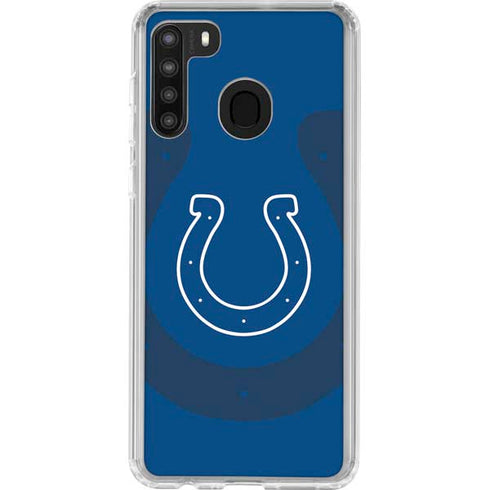 NFL Indianapolis Colts Double Vision Galaxy A21 Clear Case