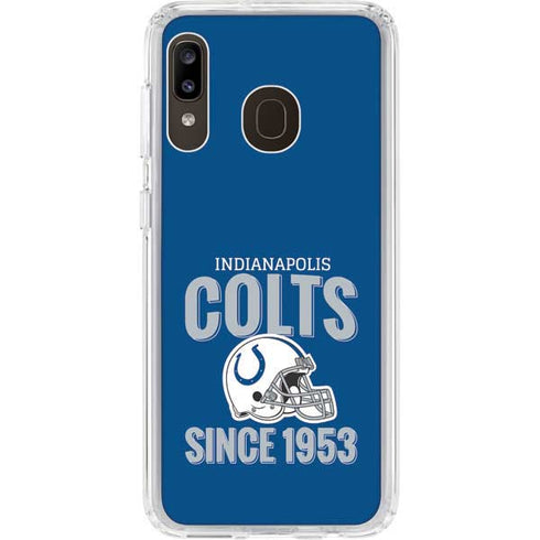 NFL Indianapolis Colts Helmet Galaxy A20 Clear Case
