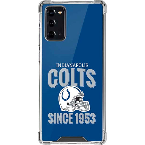 NFL Indianapolis Colts Helmet Galaxy Note20 5G Clear Case