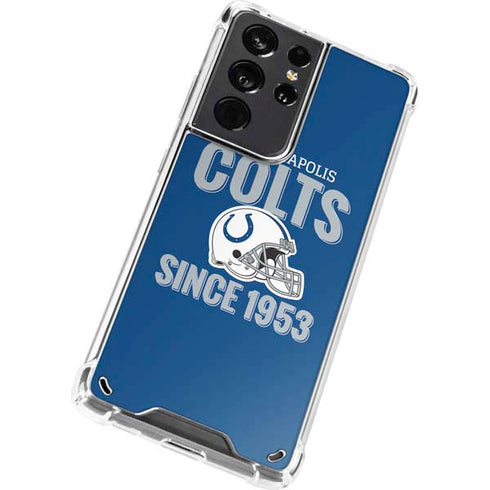 NFL Indianapolis Colts Helmet Galaxy S21 Ultra 5G Clear Case
