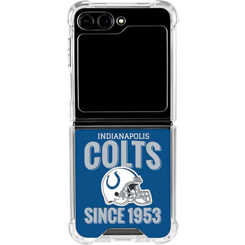 NFL Indianapolis Colts Helmet Galaxy Z Flip5 5G Clear Case