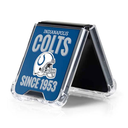 NFL Indianapolis Colts Helmet Galaxy Z Flip5 5G Clear Case