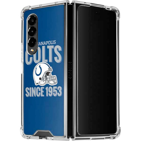 NFL Indianapolis Colts Helmet Galaxy Z Fold4 5G Clear Case