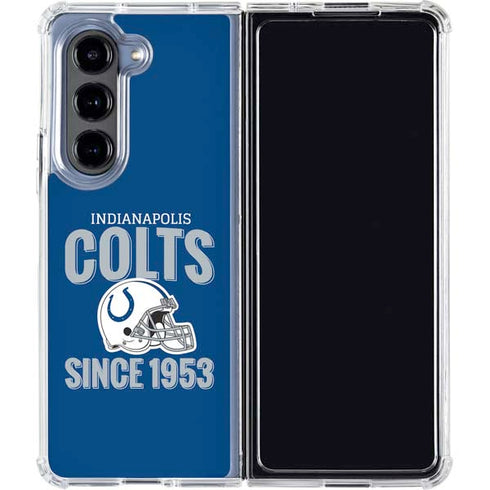 NFL Indianapolis Colts Helmet Galaxy Z Fold5 5G Clear Case