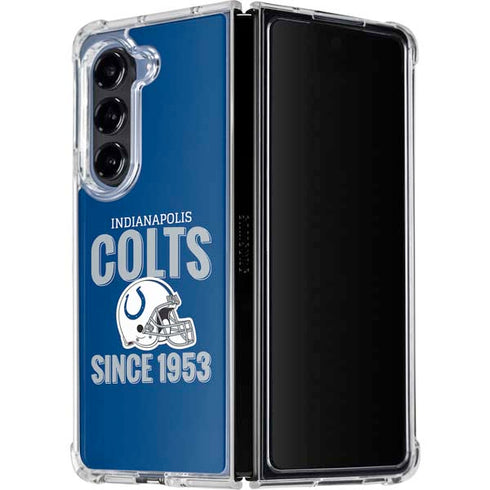 NFL Indianapolis Colts Helmet Galaxy Z Fold5 5G Clear Case