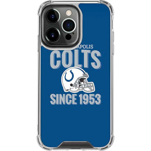 NFL Indianapolis Colts Helmet iPhone 14 Pro Clear Case