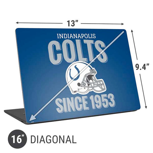 NFL Indianapolis Colts Helmet Universal Laptop 16in (13 x 9.4in) Skin