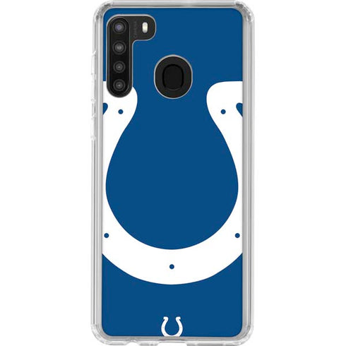 NFL Indianapolis Colts Large Logo Galaxy A21 Clear Case